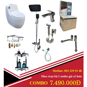 Combo Trọn Bộ Thiết Bị Phòng Tắm 9 Món Tiết Kiệm (7.490k)