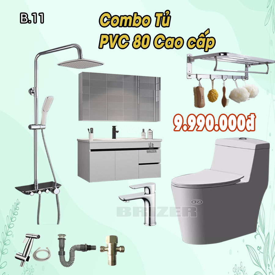 Combo Trọn Bộ Thiết Bị Phòng Tắm 9 Món Tiết Kiệm (9.990K)