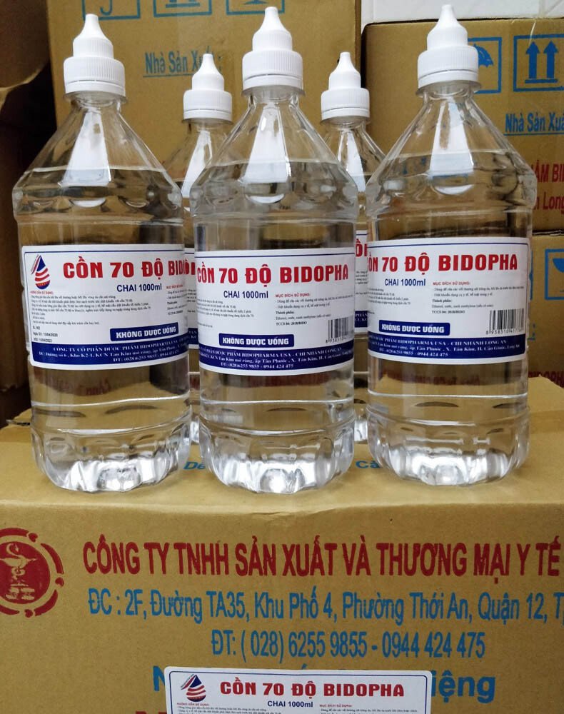 Cồn 70 độ Bidopha 1000ml