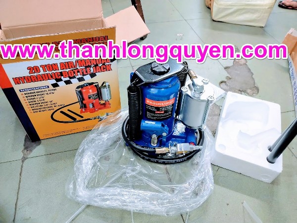con đội hơi 20 tấn stroke 160mm màu xanh