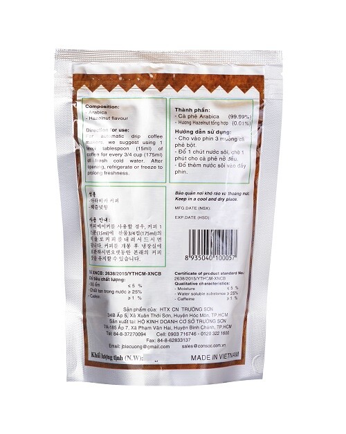 Cà Phê Con Sóc Bịch Nâu 250gram