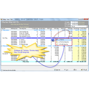 Công cụ Tổng hợp Nhập-Xuất-Tồn trong phần mềm bán hàng VNUNI