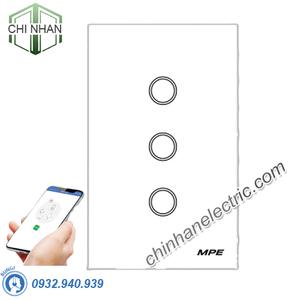 Công Tắc 3 Cảm Ứng / WIFI (Mặt Chữ Nhật) - SW3/SC - MPE