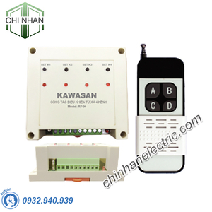 Công Tắc Điều Khiển Từ Xa 4 Kênh 220V - RF4K-RM4B (500W/kênh) - KAWASAN
