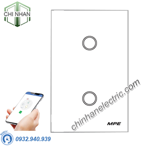 Công Tắc Đôi Cảm Ứng / WIFI (Mặt Chữ Nhật) - SW2/SC - MPE