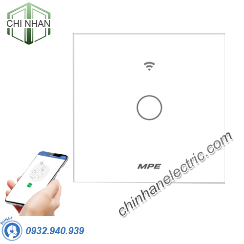 Công Tắc Đơn Cảm Ứng / WIFI (Mặt Vuông) - SWV1/SC - MPE