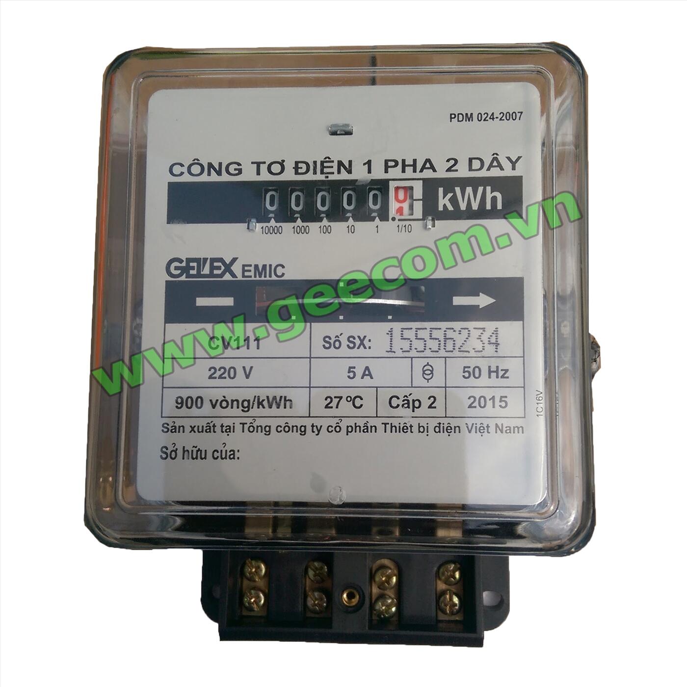 CÔNG TƠ ĐIỆN 1 PHA GIÁN TIẾP EMIC CV111