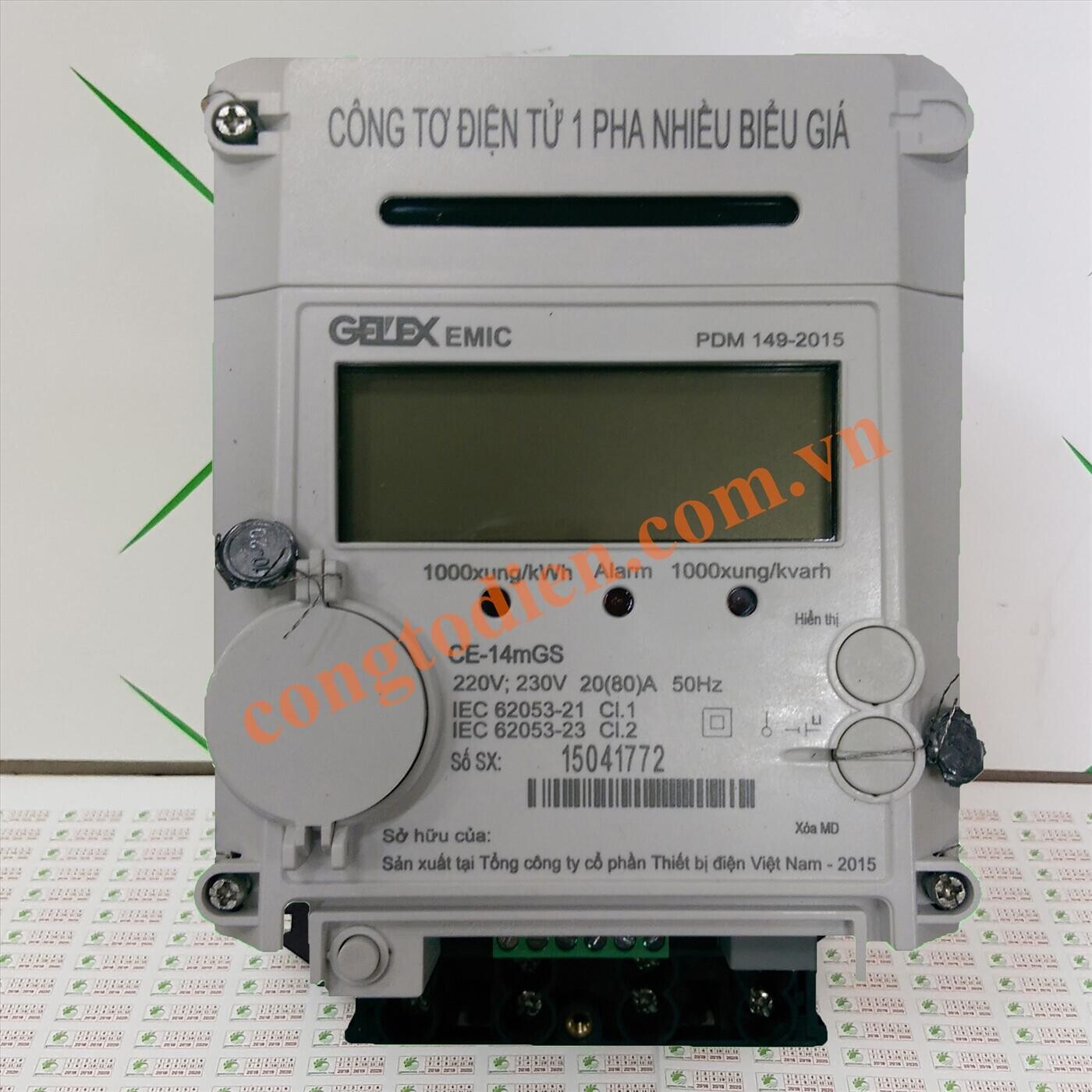 CÔNG TƠ ĐIỆN TỬ 1 PHA 3 GIÁ CE-14mGS