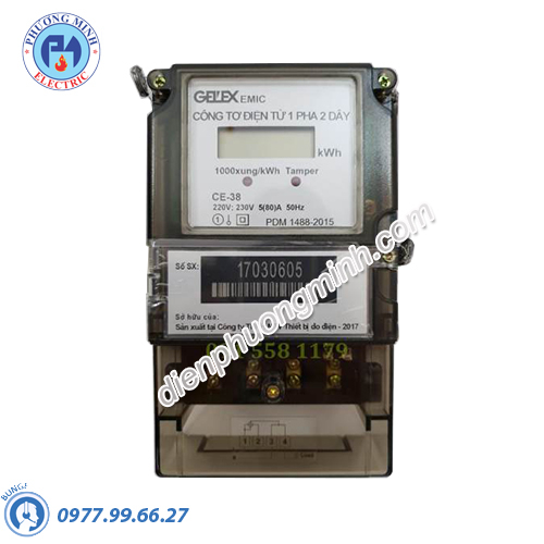 Công tơ điện tử 1 pha EMIC - Model CE-38
