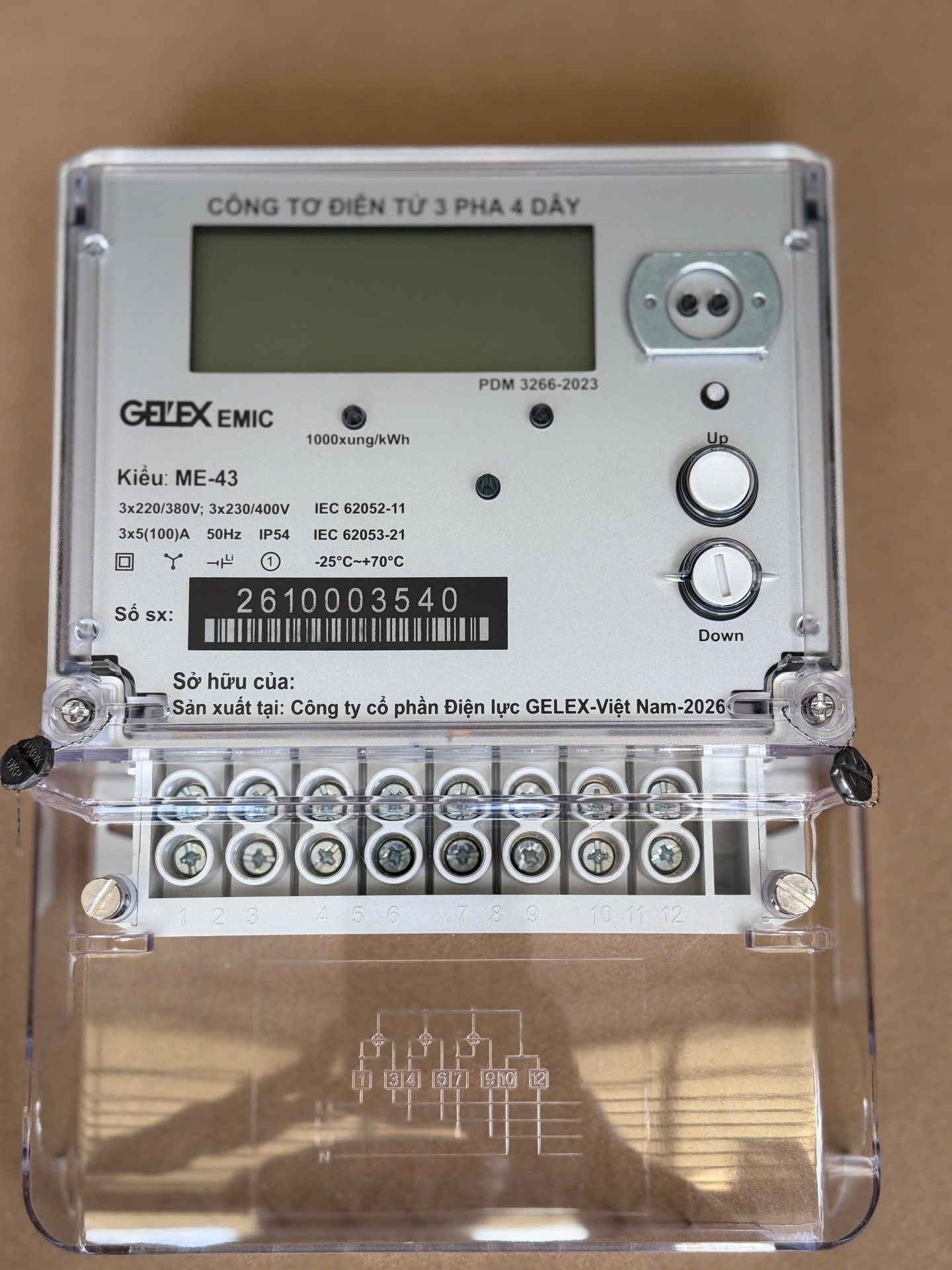 CÔNG TƠ ĐIỆN TỬ 3 PHA 4 DÂY ME-43