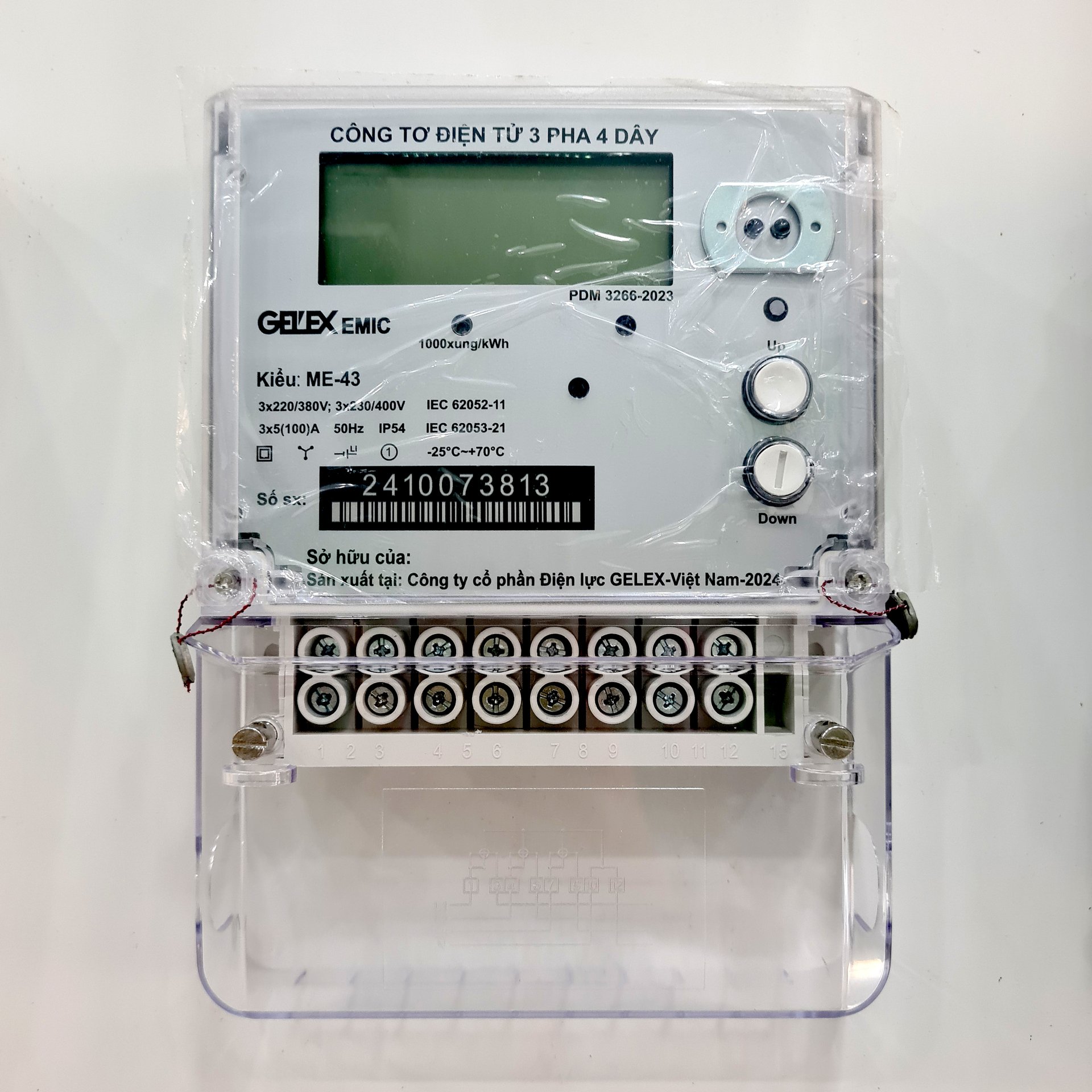 CÔNG TƠ ĐIỆN TỬ 3 PHA TRỰC TIẾP ME-43
