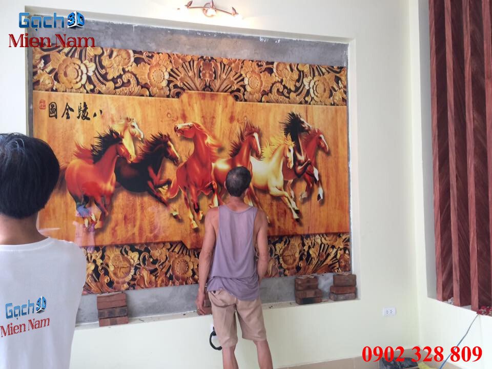 Công trình gạch ốp tường 3d