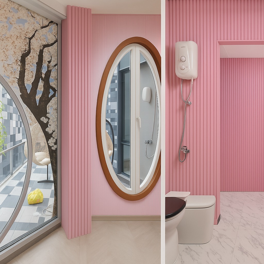 GRH-Tấm ốp tường lam sóng dương( lam sóng bán nguyệt)