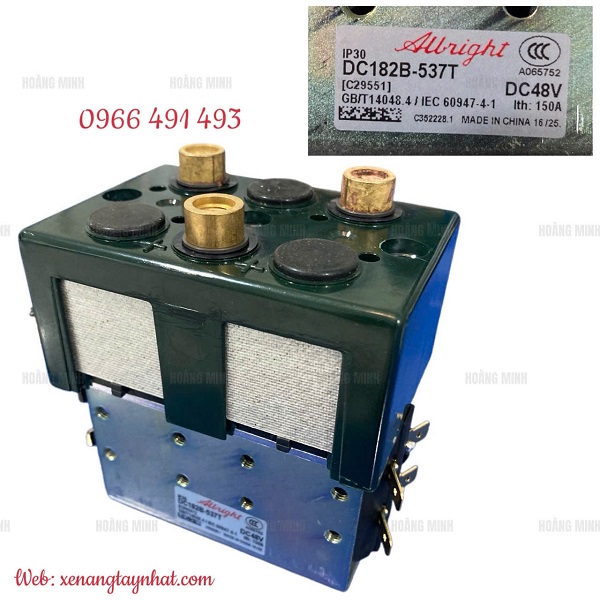 CONTACTOR ĐẢO CHIỀU DC182B-537T 48V CHÍNH HÃNG ALBRIGHT