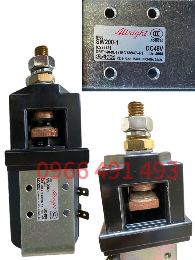 CONTACTOR SW200-1 DC48V400A- KHỞI ĐỘNG TỪ CHÍNH HÃNG ALBRIGHT