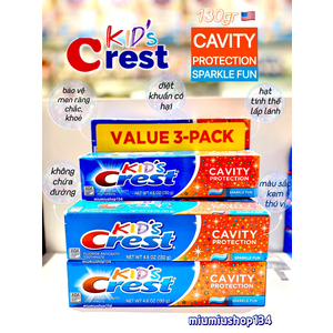 Kem đánh răng trẻ em Crest Kid’s 130gr 🇺🇸