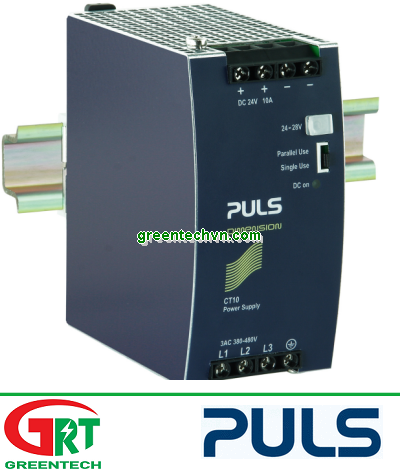 CT10.241 | Puls | Bộ nguồn 3-phase 24VDC, 10A gắn Dinrail | Puls Vietnam