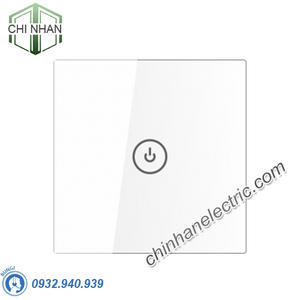 Công Tắc Cảm Ứng Chạm Mặt 1 Mặt Vuông, Hẹn Giờ Điều Khiển Qua WIFI - CT1V-WIFI(B/W) - KAWASAN