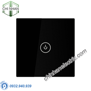 Công Tắc Cảm Ứng Chạm Mặt 1 Mặt Vuông, Hẹn Giờ Điều Khiển Qua WIFI - CT1V-WIFI(B/W) - KAWASAN