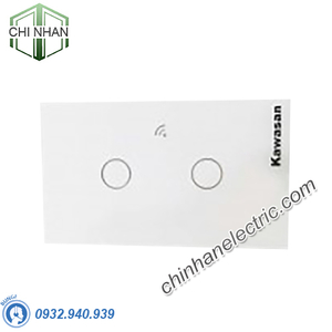 Công Tắc Cảm Ứng Chạm Mặt 2 Chữ Nhật, Hẹn Giờ Điều Khiển Qua WIFI - CT2-WIFI(B/W) - KAWASAN