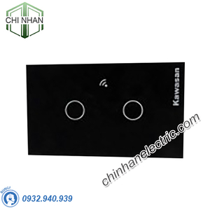 Công Tắc Cảm Ứng Chạm Mặt 2 Chữ Nhật, Hẹn Giờ Điều Khiển Qua WIFI - CT2-WIFI(B/W) - KAWASAN