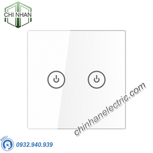 Công Tắc Cảm Ứng Chạm Mặt 2 Mặt Vuông, Hẹn Giờ Điều Khiển Qua WIFI - CT2V-WIFI(B/W) - KAWASAN
