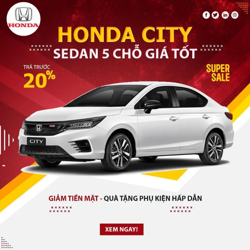 Honda City 2023 ưu đãi giá lăn bánh 062023
