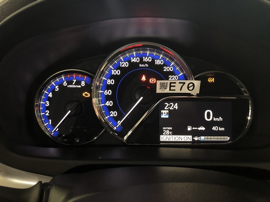 Cụm đồng hồ với màn hình màu của xe vios bản 2020