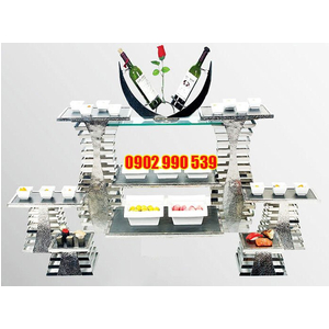 Bục inox trang trí tiệc buffet