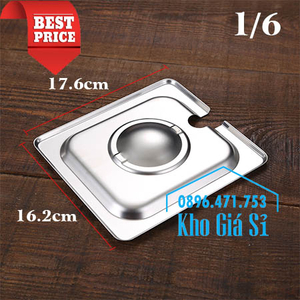 Nắp khay GN 1/6 kích thước 17.6cm x 16.2cm