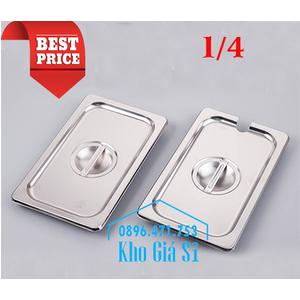 Nắp khay inox GN 1/4 kích thước 26.5cm x 16.2cm