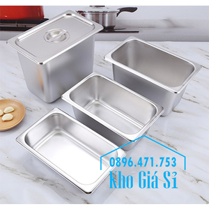 Khay inox 1/4 chiều cao 10cm đựng kem tươi để tủ lạnh