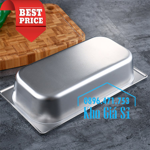 Khay inox 1/3 chiều cao 6.5cm giữ lạnh bán trái cây tự chọn