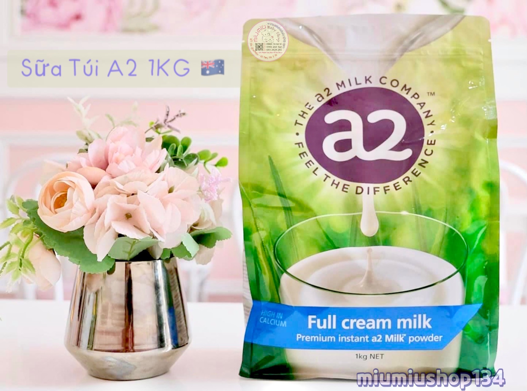 Sữa A2 Full Cream - túi Zip 1kg - 🇦🇺