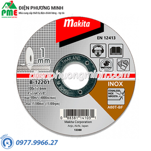 Đá cắt mỏng Inox Makita D-18758 (100mm)