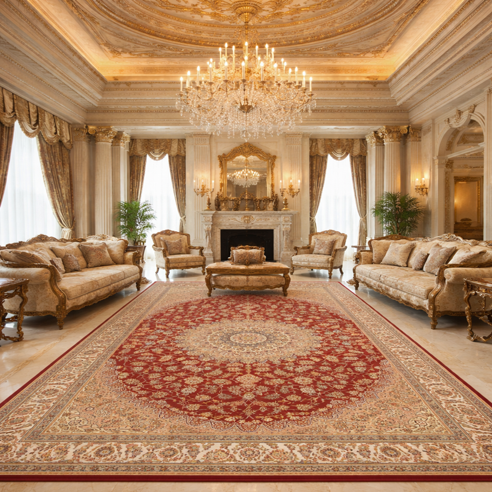 Thảm trang trí Ba Tư sang trọng nhập khẩu từ Iran HLO-CHIVAS C2088 HNO