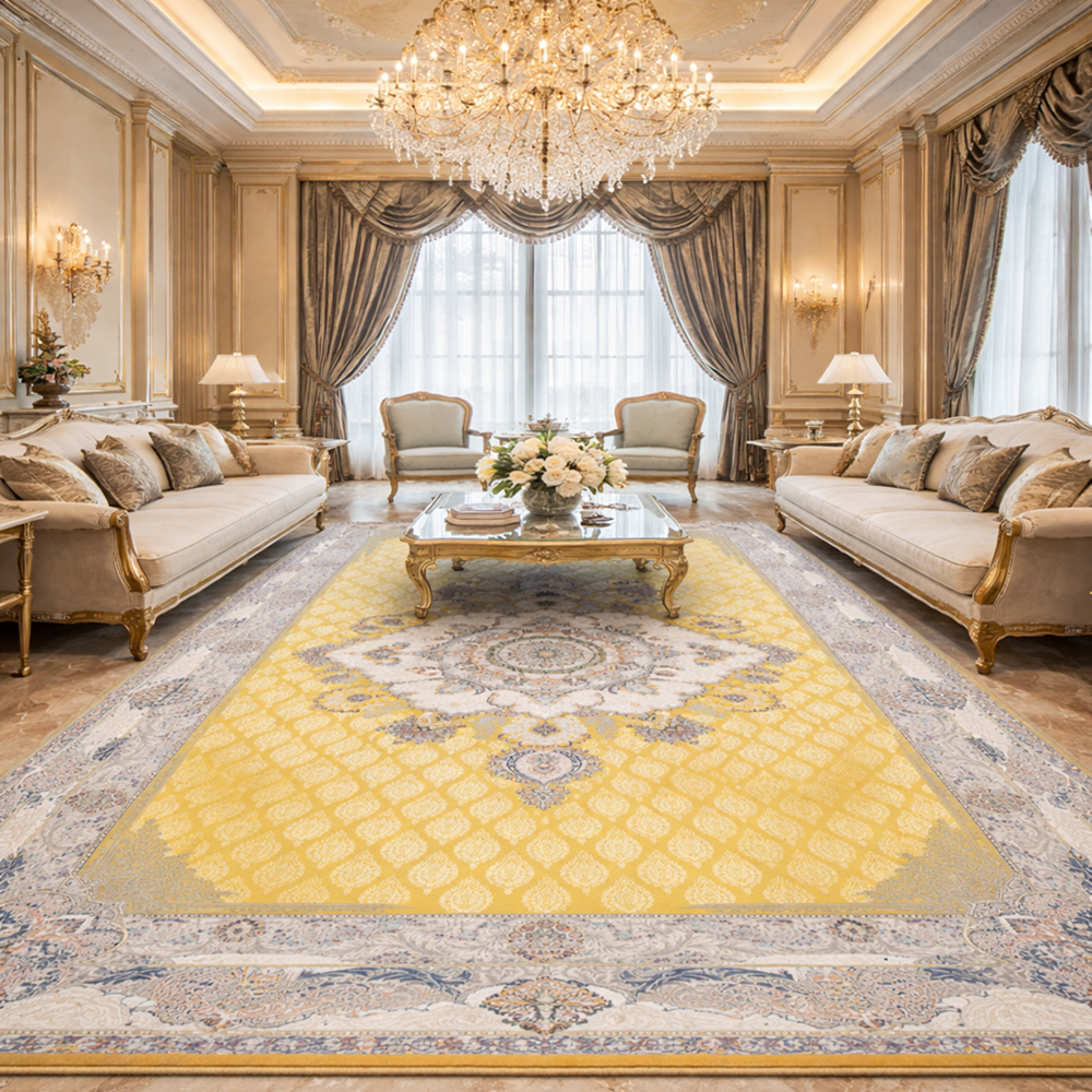 Thảm trang trí Ba Tư sang trọng nhập khẩu từ Iran HLO-MADRID M3575 HNO