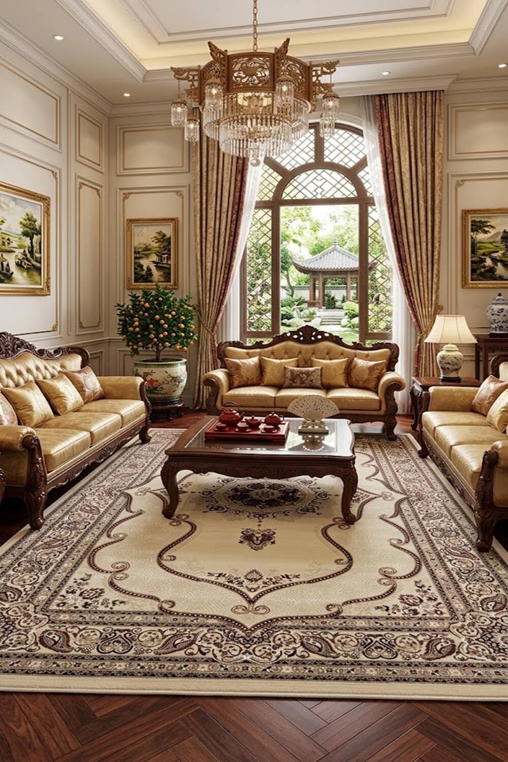 Thảm trang trí cổ điển phòng khách giường ngủ Thổ Nhĩ Kỳ NLO-ROMEO R0054 HNM