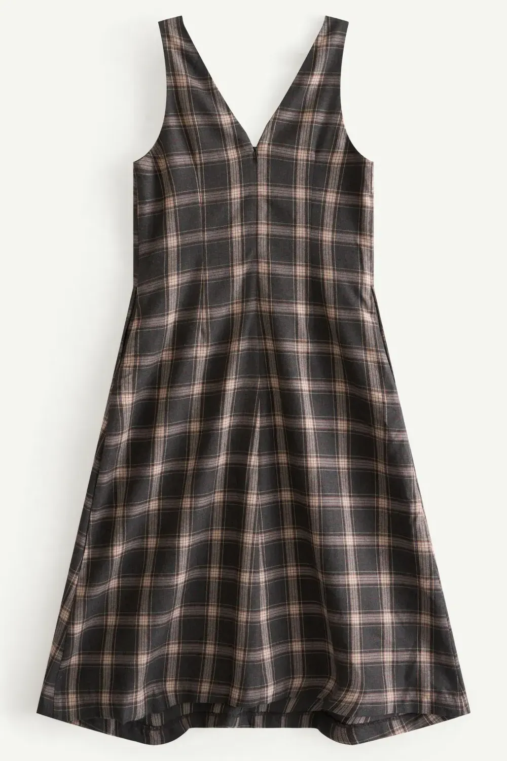 Đầm nữ caro cổ V. Aline