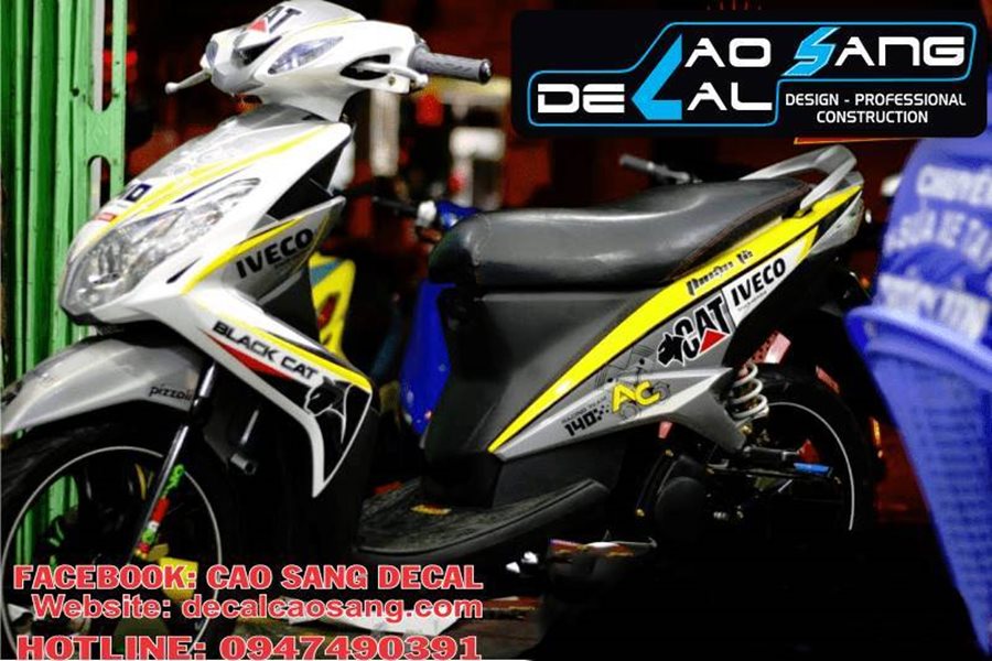 Dán decal xe máy rẻ