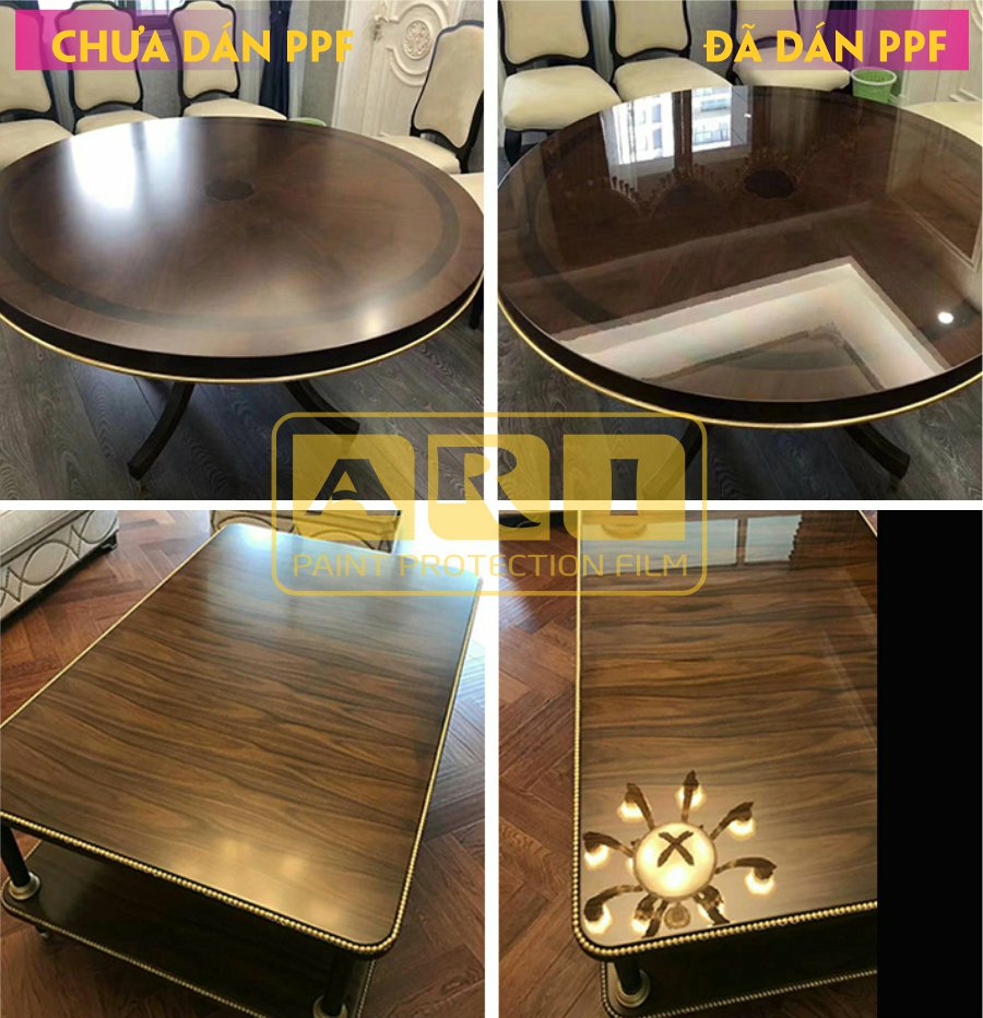Dán chống trầy mặt bàn với phim PPF ARI USA