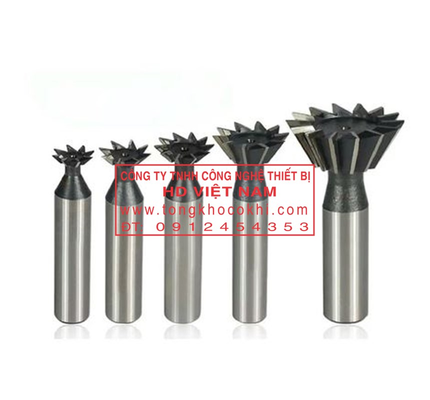 Dao phay dao cắt rãnh mang cá, rãnh đuôi én dovetail HSS, góc 45 - 55 - 60 độ