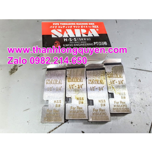 DAO TIỆN REN ỐNG INOX SARA MÁY REX 1/2”-3/4” HSS