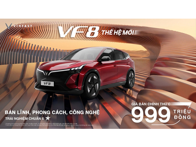 ĐẶT CỌC VF 8 THẾ HỆ MỚI – TỔNG ƯU ĐÃI LÊN ĐẾN 150 TRIỆU | GIÁ BÁN CHÍNH THỨC 999 TRIỆU ĐỒNG