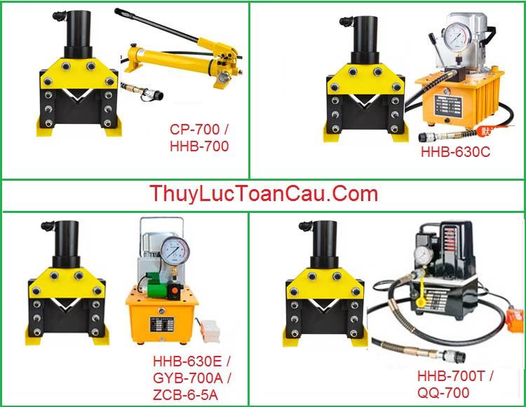 Đầu cắt sắt góc CAC-75 dùng kết hợp với bơm tay và bơm điện thủy lực.