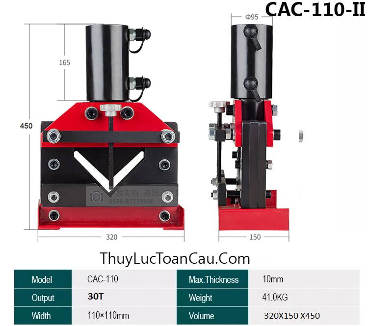 Đầu máy cắt sắt góc V L CAC-110 loại 2 chiều