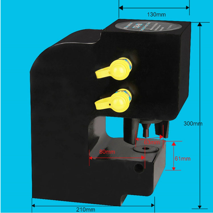 Thống số kỹ thuật, kích thước của Đầu đột lỗ thủy lực CH-80DB