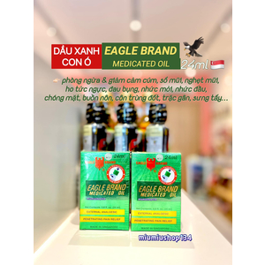 Dầu gió xanh Con Ó Eagle Brand Medicated Oil 24ml 🇸🇬