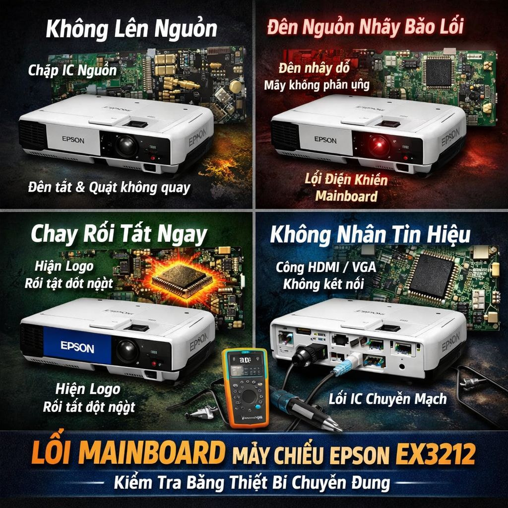 Dấu hiệu nhận biết Epson EX3212 lỗi Mainboard thay vì hỏng nguồn đơn thuần