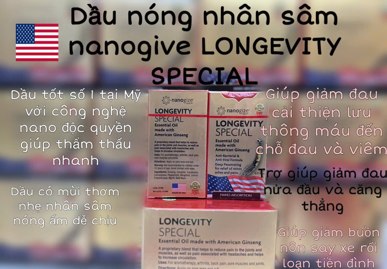 Dầu sâm Nanogize Longevity Special (mỹ)